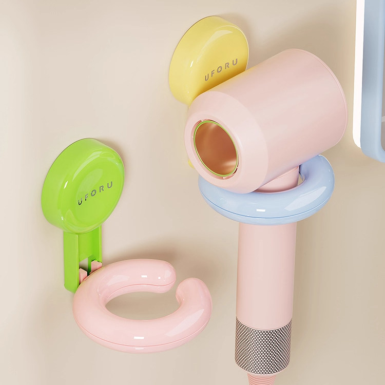 吹风机置物架多巴胺壁挂免打孔吸盘牢固带绕线器浴室收纳置物挂架,家庭/个人清洁工具,吹风机置物架,淘宝优惠券,粉丝福利购,淘宝优惠卷