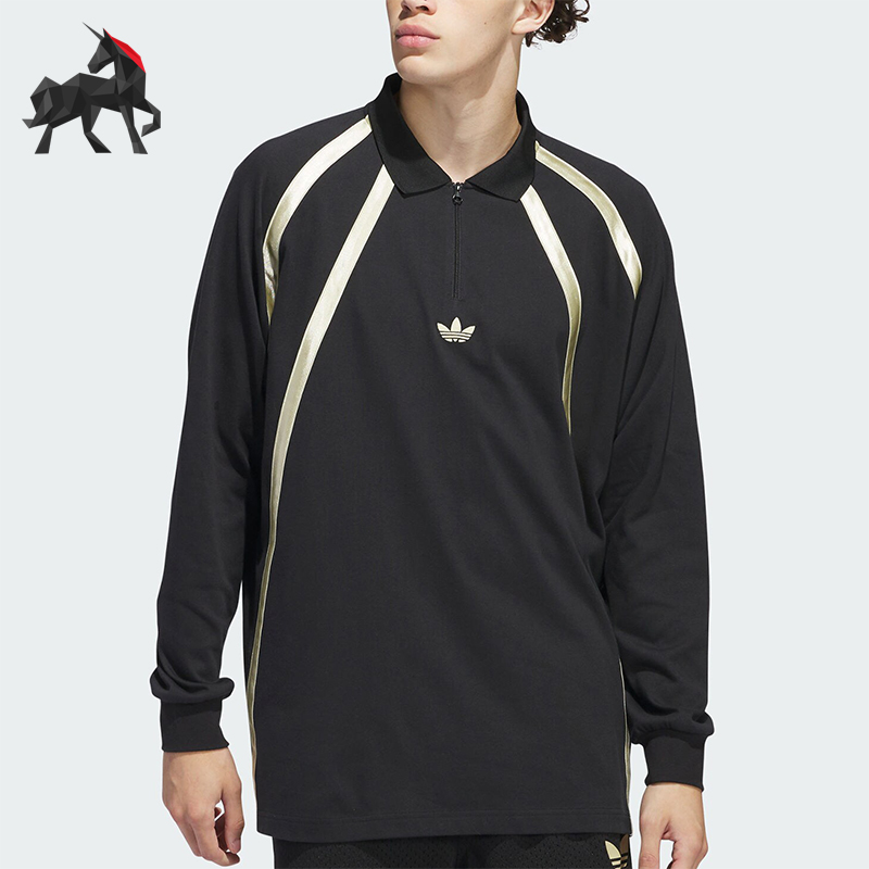 阿迪达斯男女长袖POLO衫