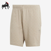 三叶草男子休闲透气五分短裤 Adidas 阿迪达斯正品 IJ7460