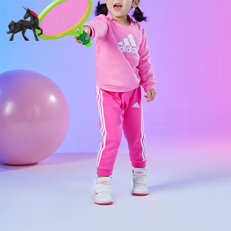 Adidas/阿迪达斯正品婴童针织时尚长袖长裤套装HM8941