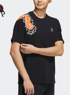 Adidas/阿迪达斯正品Keith Haring联名男子运动休闲短袖T恤HD7268