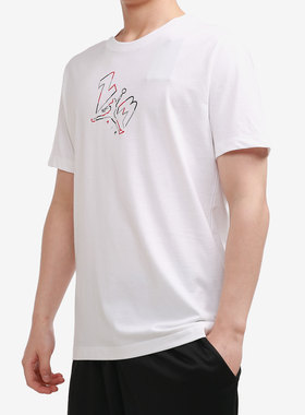 Nike/耐克正品春季男子白色印花短袖休闲运动T恤DC4829