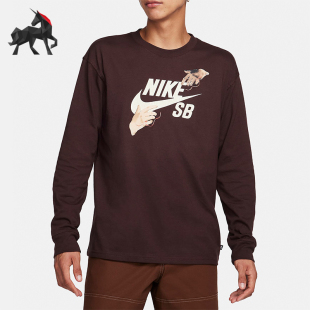 Nike/耐克正品SB 男士运动长袖滑板T恤FQ7682-227