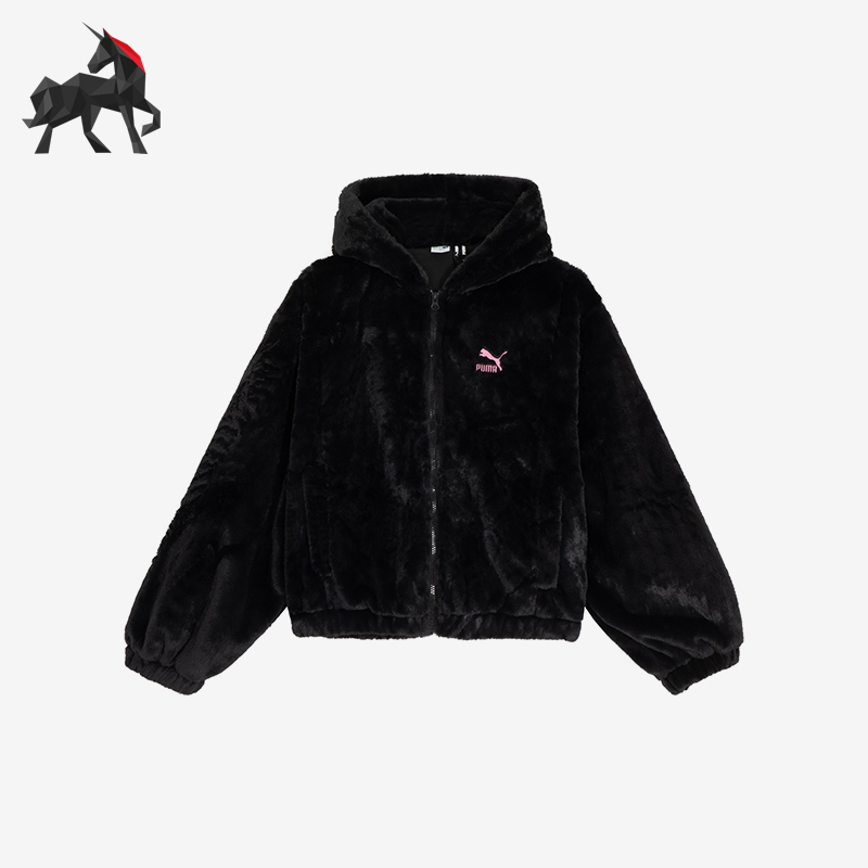Puma/彪马正品女士摇粒绒宽松运动保暖抓绒外套625194-01