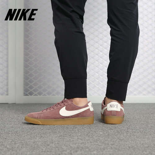 Nike/耐克正品BLAZER LOW 女子开拓者翻毛皮薄荷休闲滑板鞋AV9373