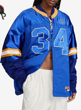 Nike/耐克正品男女运动美式复古休闲叠层夹克DX6917-455