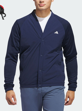 Adidas/阿迪达斯正品男士高尔夫舒适运动针织开衫外套IN6489