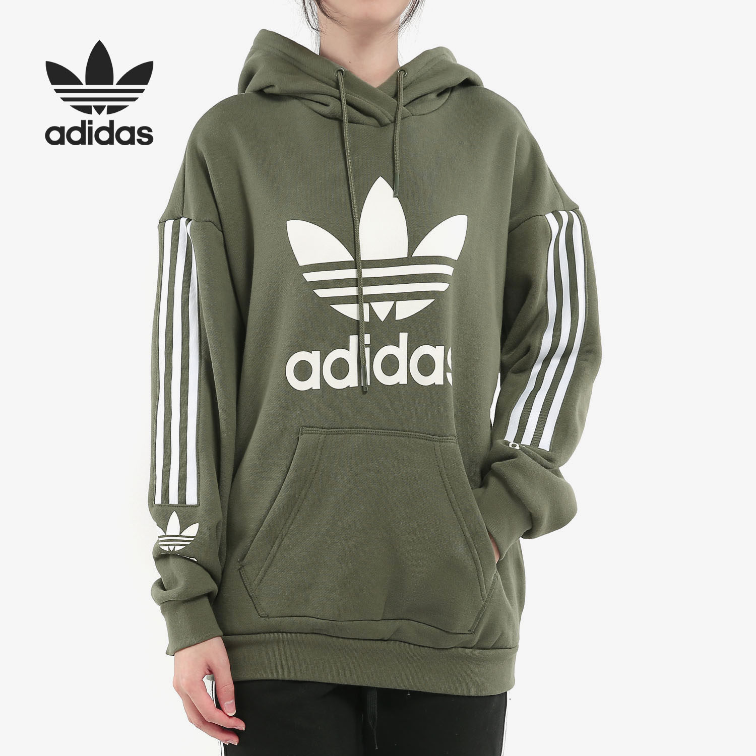 Adidas/阿迪达斯正品 三叶草女装新款 运动训练套头衫 FI6345