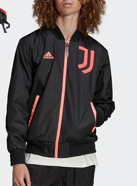 Adidas/阿迪达斯正品春季尤文图斯男子足球运动夹克H67144
