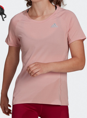 Adidas/阿迪达斯正品RUNNER跑步短袖圆领女子舒适运动T恤 HB9280