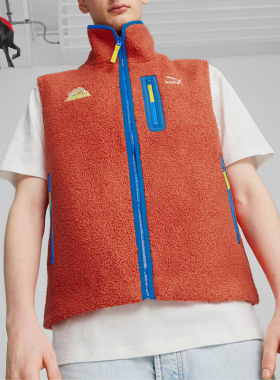 Puma/彪马正品春季男子仿羊羔绒舒适运动马甲外套623014-39