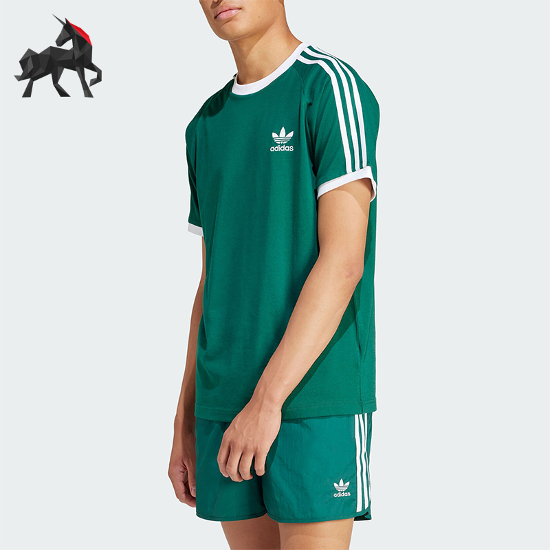 阿迪达斯男士复古运动休闲短袖