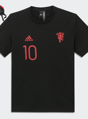 Adidas/阿迪达斯春季MUFC GFX曼联足球短袖男子运动T恤IC1440