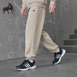 1加绒束脚男女运动裤 Adidas IV7602 PNT LOGO 阿迪达斯正品