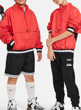 Nike/耐克正品大童半拉链开襟梭织套头衫FN8318-657
