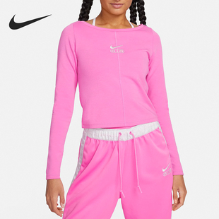 Nike 春季 女子训练运动针织圆领长袖 上衣FN1912 耐克正品