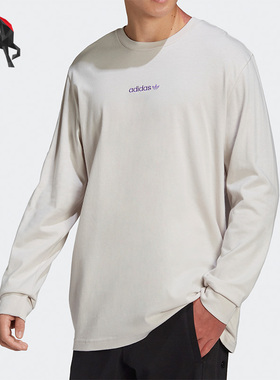 Adidas/阿迪达斯正品三叶草男子运动圆领长袖T恤HN0392
