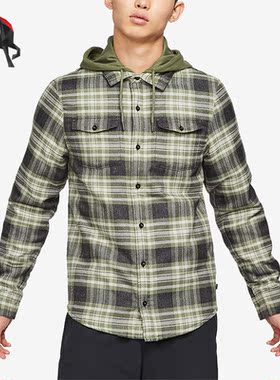 Nike/耐克正品男子时尚格纹撞色连帽休闲夹克外套CK5318