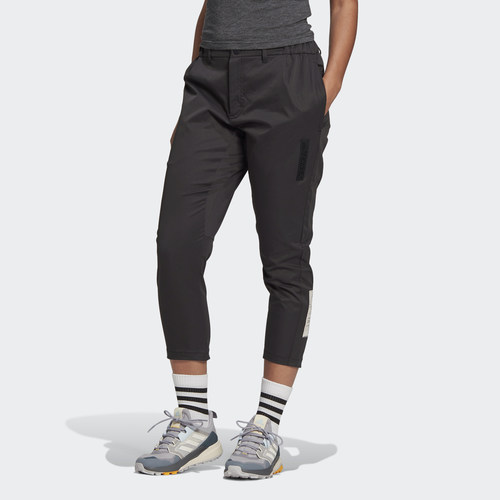Adidas/阿迪达斯正品女子秋季新款户外运动休闲梭织长裤 GF0045
