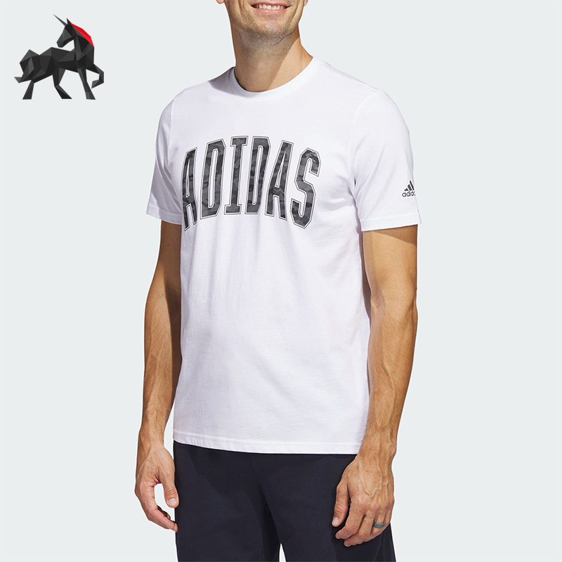 阿迪达斯男士运动休闲短袖