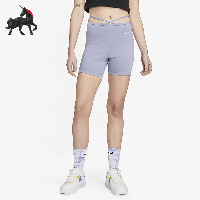 Nike/耐克正品夏季女子紧身高腰骑行运动休闲健身短裤DV7929-519