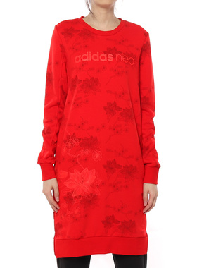 Adidas/阿迪达斯正品 neo 女子W SWT DRESS连衣裙 DZ7608