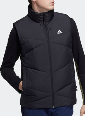Adidas/阿迪达斯正品休闲男子潮流运动保暖羽绒马甲 H20779