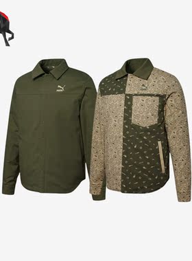 Puma/彪马正品翻领双面穿男子运动服衬衫外套534972-12
