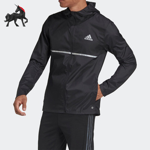 OWN THE男子跑步运动训练连帽夹克外套H58592 阿迪达斯正品 Adidas