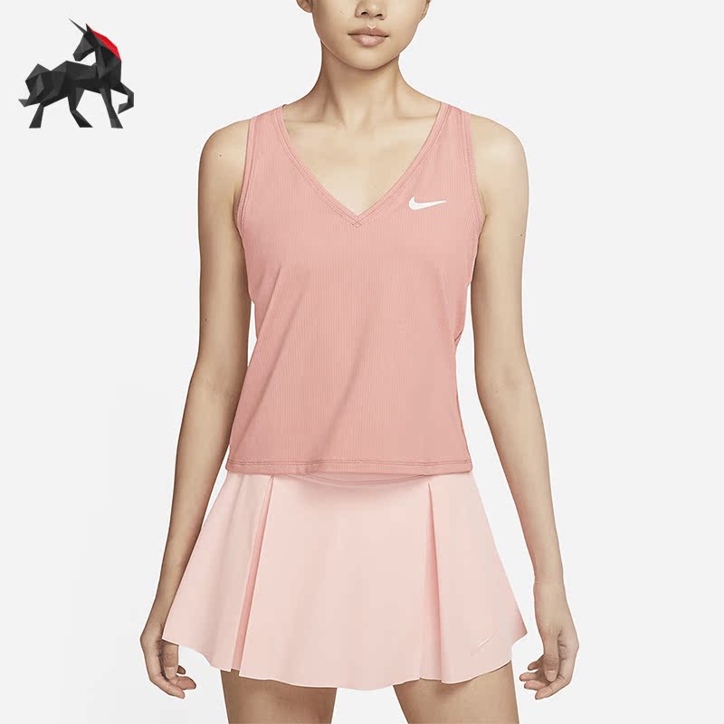Nike/耐克正品夏季女子运动透气V领无袖背心CV4785-618