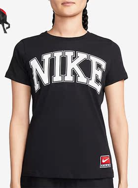 Nike/耐克正品夏AIR透气时尚女子休闲短款宽松短袖DR8988-010