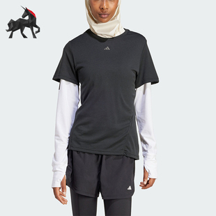 D4T 阿迪达斯正品 T恤IU1123 HIIT女士运动 健身短袖 Adidas