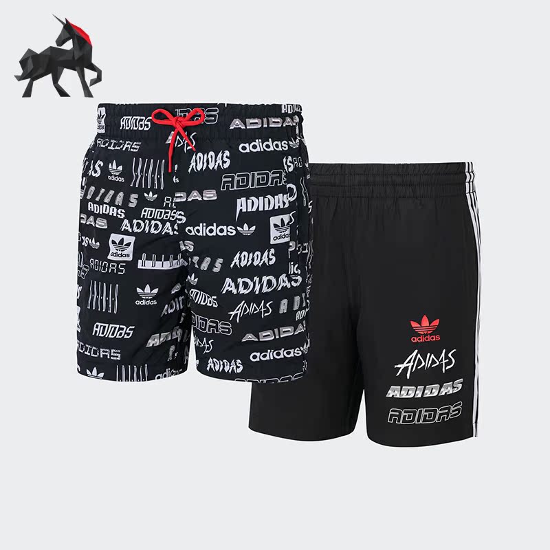 Adidas/阿迪达斯正品三叶草夏季男子运动休闲双面短裤 GK9706
