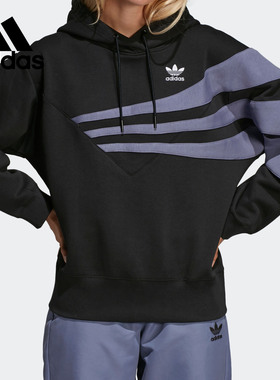 Adidas/阿迪达斯正品19春季三叶草 HOODIE 女子卫衣套头衫 DU8473