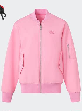 Adidas/阿迪达斯正品三叶草情侣款双面穿毛绒运动外套JE6122