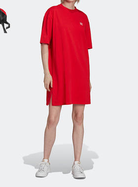 Adidas/阿迪达斯正品夏季三叶草女子运动居家休闲连衣裙HC205