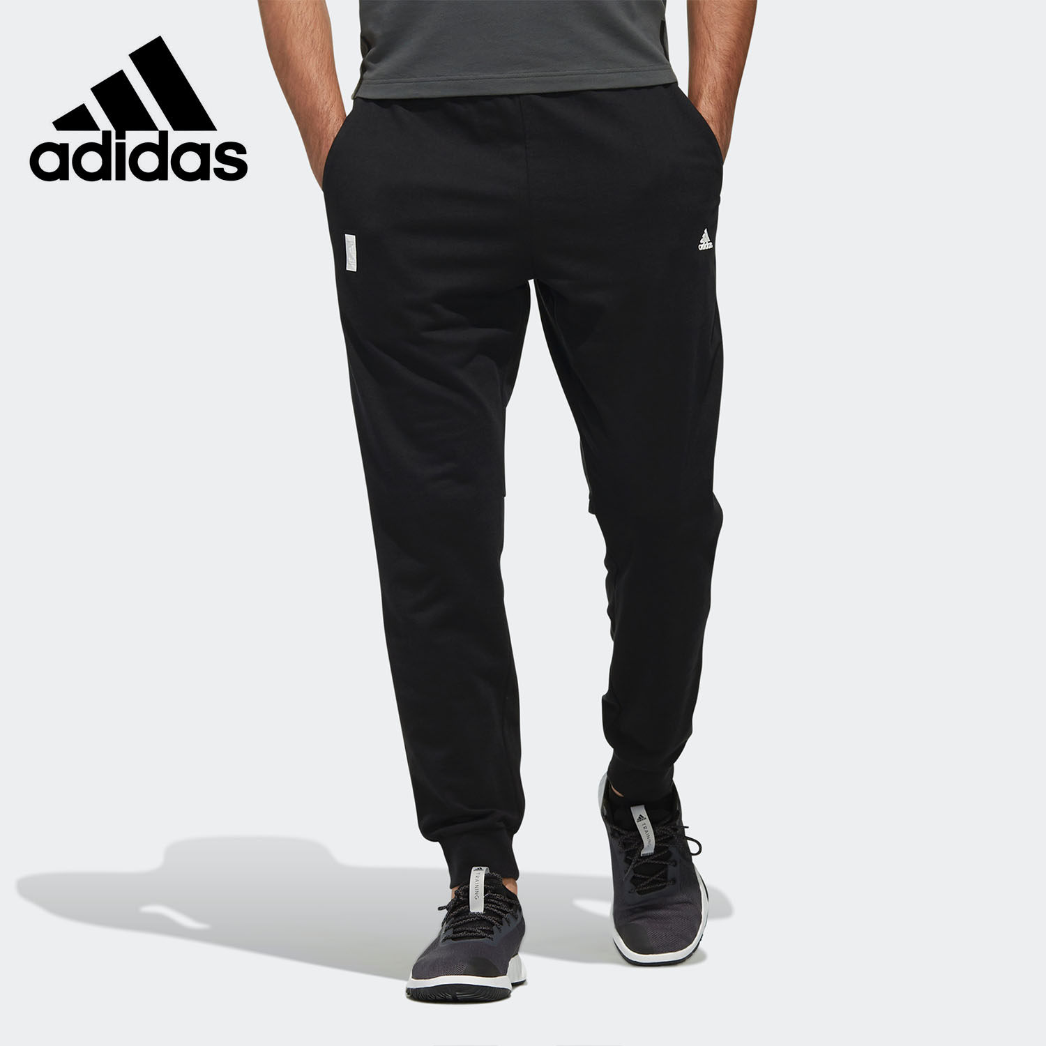 Adidas/阿迪达斯正品 WJ PNT FT 男子休闲运动针织小脚长裤DY8770