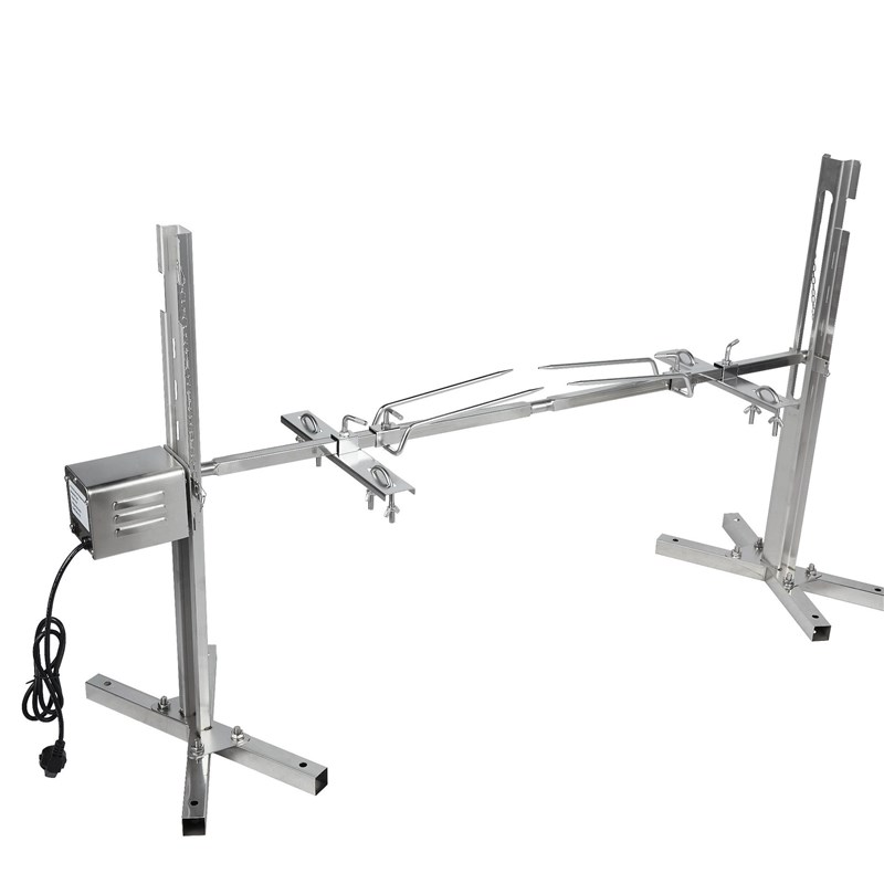 跨境直供烤全羊专用炉全自动旋转不锈钢烧烤炉户外庭院烤炉炭烤架