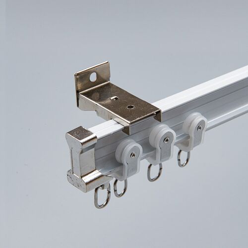 加厚三色弯轨道窗帘配件加厚铝合金轨道多色入型号005(包装直)