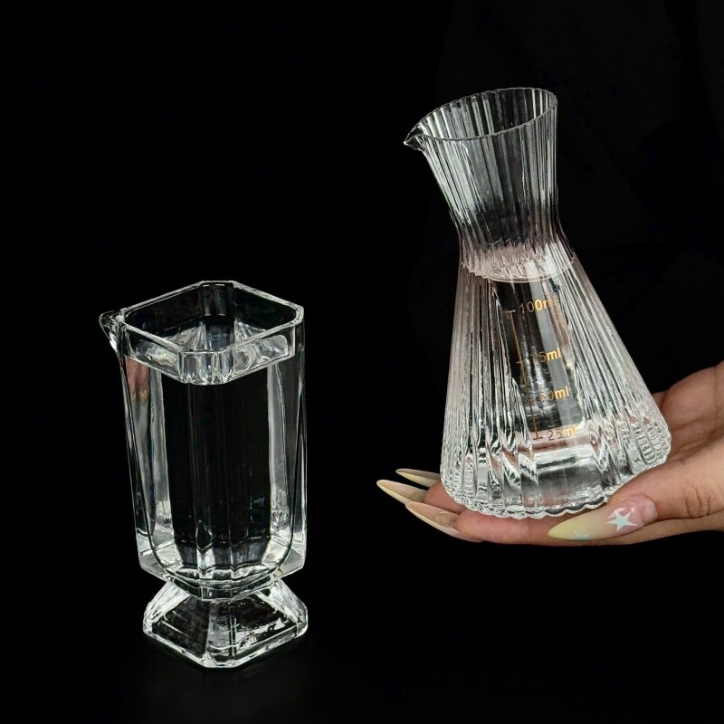 花纹玻璃酒杯家用白酒杯高透透明玻璃杯具套装