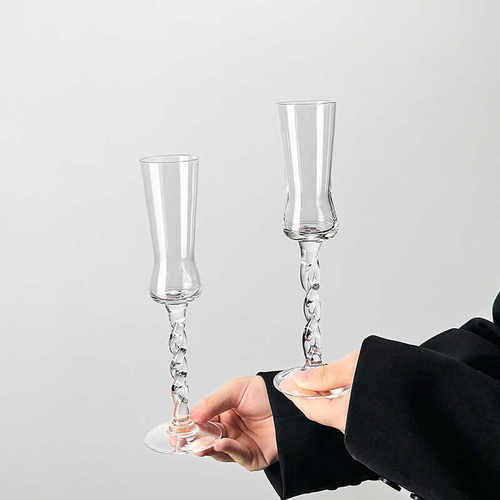 创意玻璃酒吧高脚香槟杯