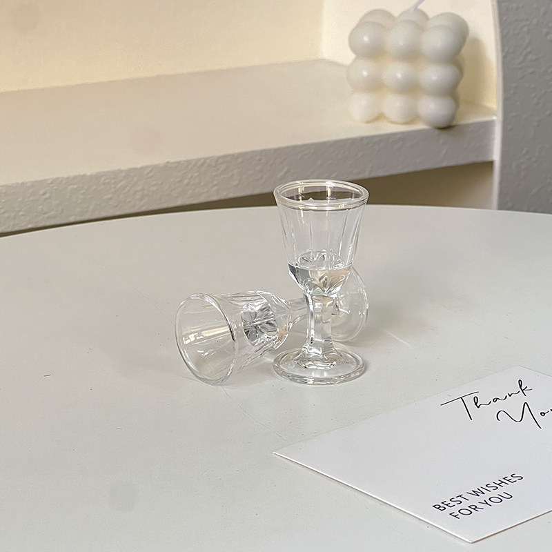 透明玻璃迷你小白酒杯古典高脚杯酒具套装高透质感