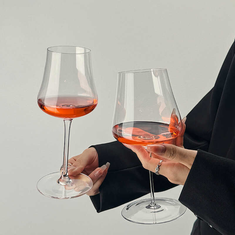新款法式葡萄酒波尔多高脚杯轻奢高档勃艮第水晶高颜值红酒玻璃杯