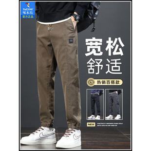 宽松束脚工装 男士 裤 2025新款 啄木鸟秋冬季 潮牌百搭运动男裤 休闲裤