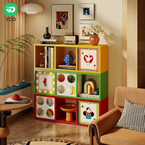 YDD多巴胺格子柜组合书架铁艺