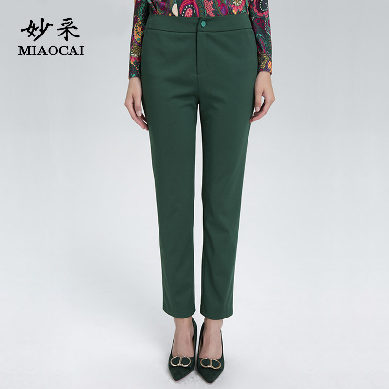 妙采MIAOCAI 春秋中老年妈妈裤子女修身百搭显瘦减龄洋气小脚长裤
