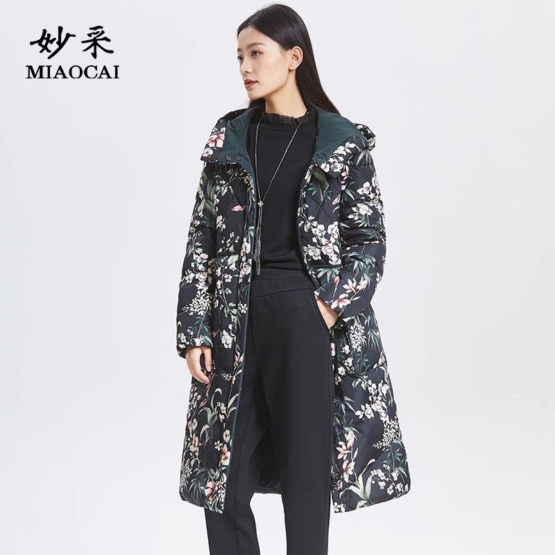 妙采妈妈装羽绒服2024新款中老年女冬装中长款女士冬季外套