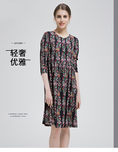 妙采MIAOCAI中老年女春夏妈妈装洋气时尚中长款连衣裙中年裙子女
