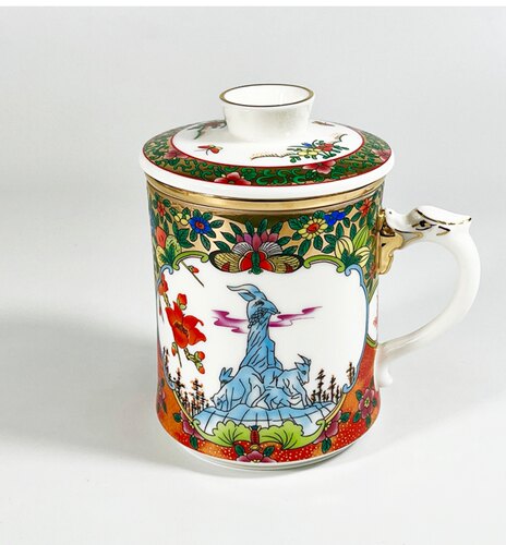 实体店经营广州塔五羊马克杯岭南文化广州特色广彩骨瓷工艺品