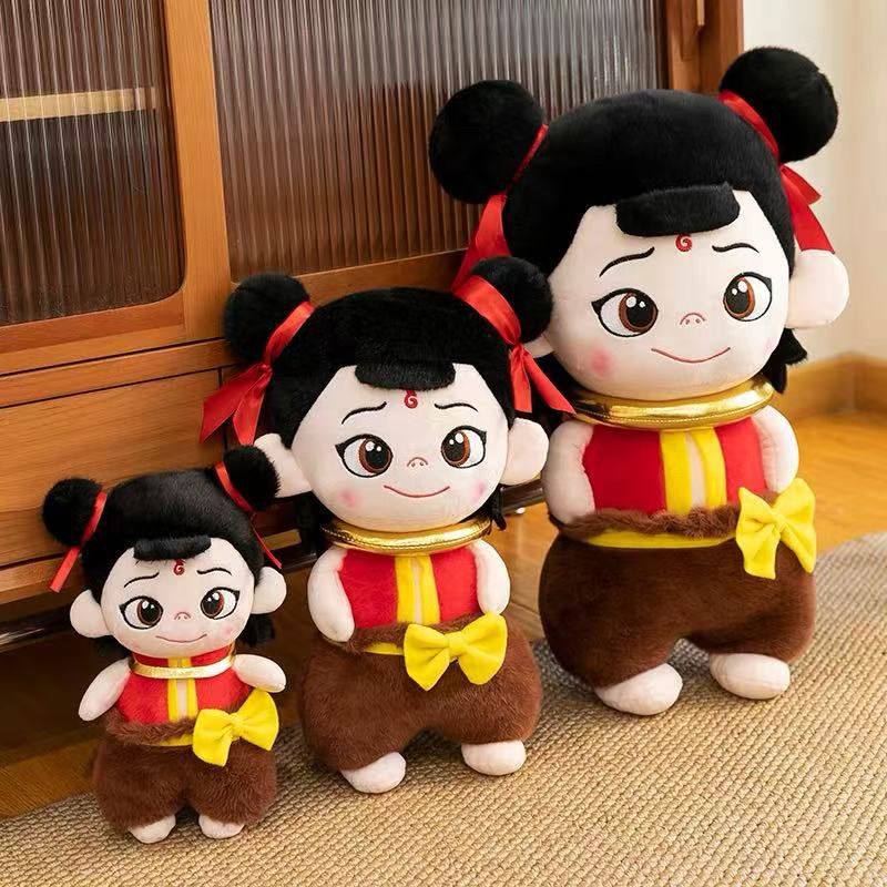 哪吒新款之魔童周边钥匙扣毛绒玩具哪吒公仔娃娃生日礼物玩偶背包